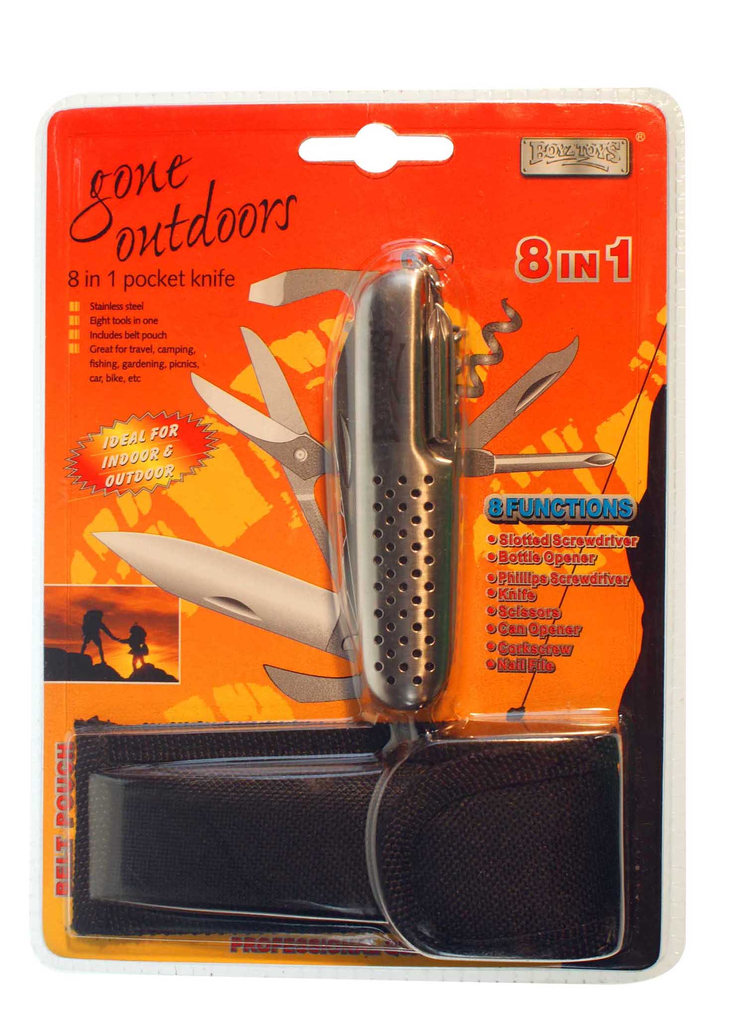 Stainless Steel 8 in 1 pocket knife
